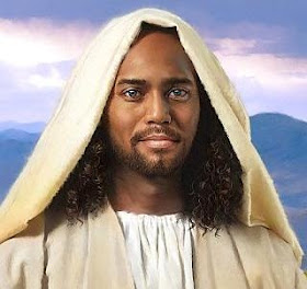 Jesus negro, preto velho, caboclo manto branco, jesus umbanda