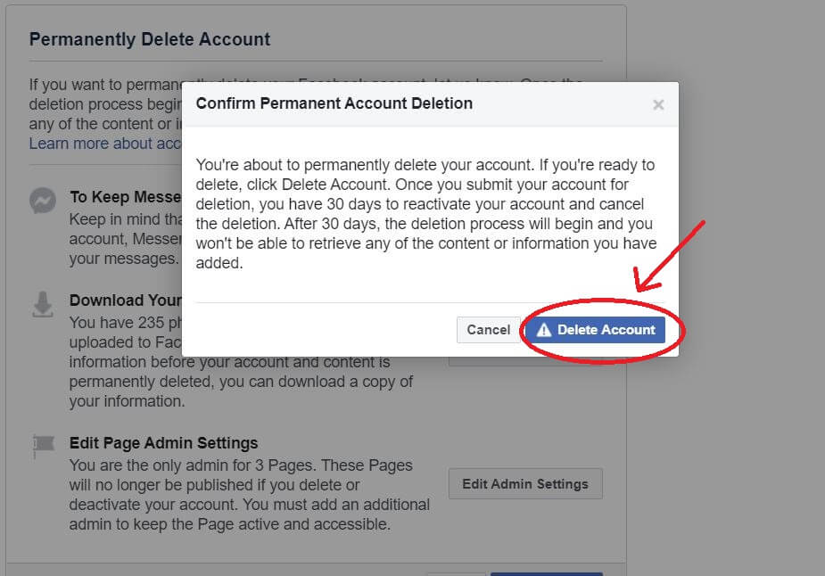 How to delete your facebook account