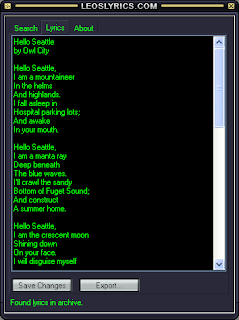 Lyric  Lagu dengan Winamp Plugins Leoslyrics.com