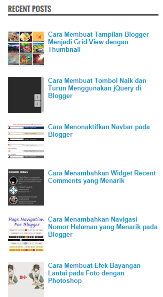 Widget Recent Posts