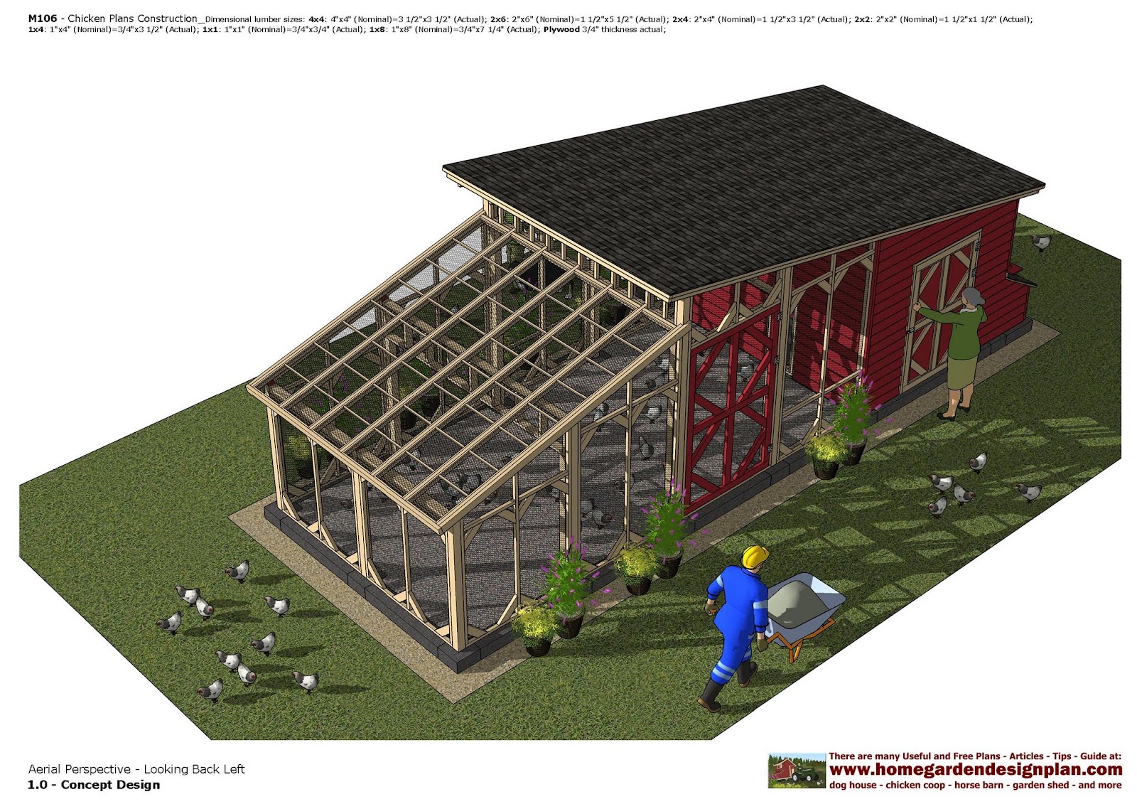 garden plans: M106 - Chicken Coop Plans Construction - Chicken Coop ...