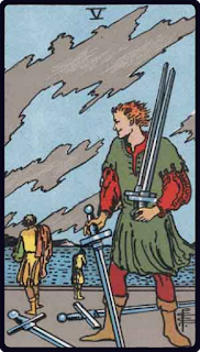 The 5 of Swords - Tarot Card from the Rider-Waite Deck