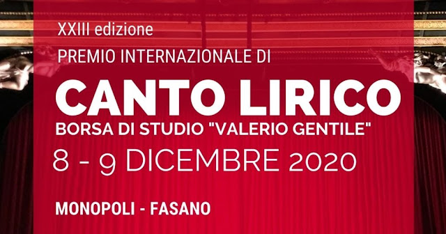 Cartel del premio internacional de canto lírico Valerio Gentile