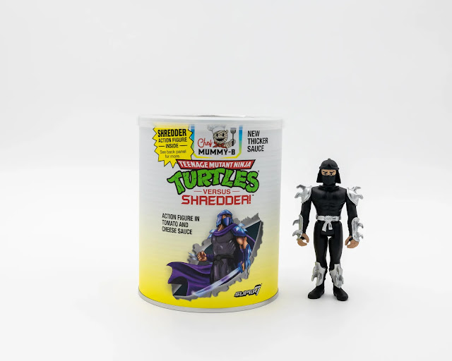 Teenage Mutant Ninja Turtles Super7 ReAction Shredder Collector Figure in Pasta Can