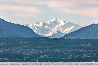 Der Mont Blanc von Morges aus gesehen