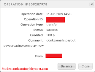 Donkey Mails payment proof for June 2019