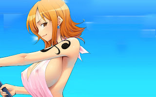 nami buka baju x chan one piece wallpaper