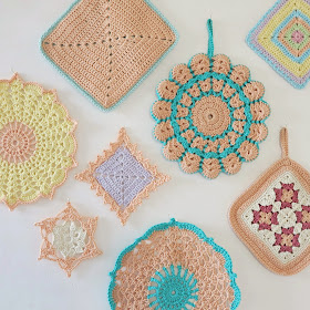 byHaafner, crochet, doily, potholder, pastel