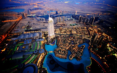 Vista aérea de Dubai en Los Emiratos Árabes