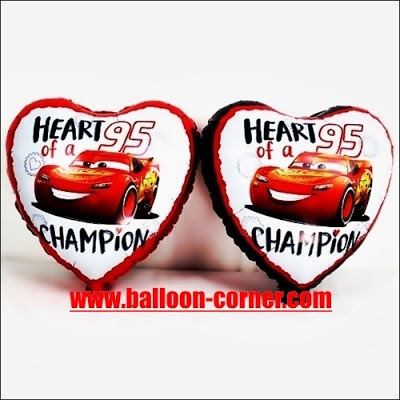 Balon Foil Hati Cars / Foil Love Cars