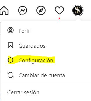 Selecciona la opción Configuración.