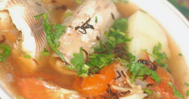 Resepi imasak: Sup Ikan Talapia Halia + Lada Hitam.