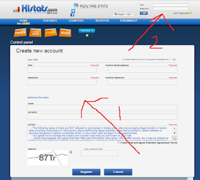 cara memasang dan mendaftar histats.com untuk counter web blog 2019