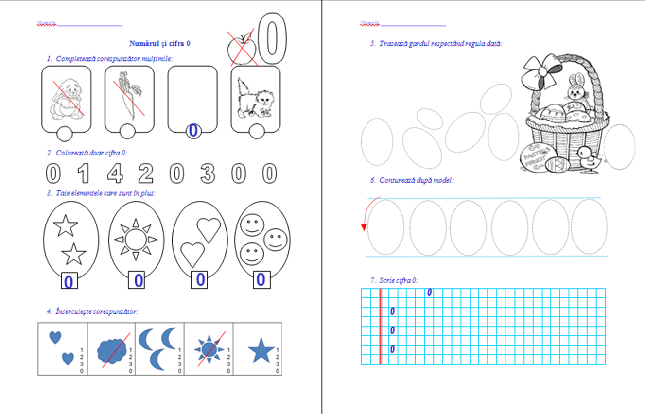 Numărul Si Cifra 3 Numărul Si Cifra 0 Clasa Pregătitoare M E M