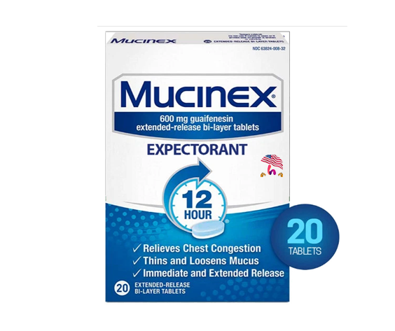 Viên uống giảm ho long đờm Mucinex 20 viên của Mỹ