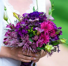 purple wedding flower bridal bouquets