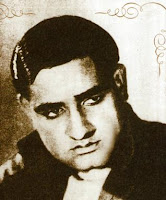 Portrait of K.L. Saigal from an article in the The Hindu, April 2012.