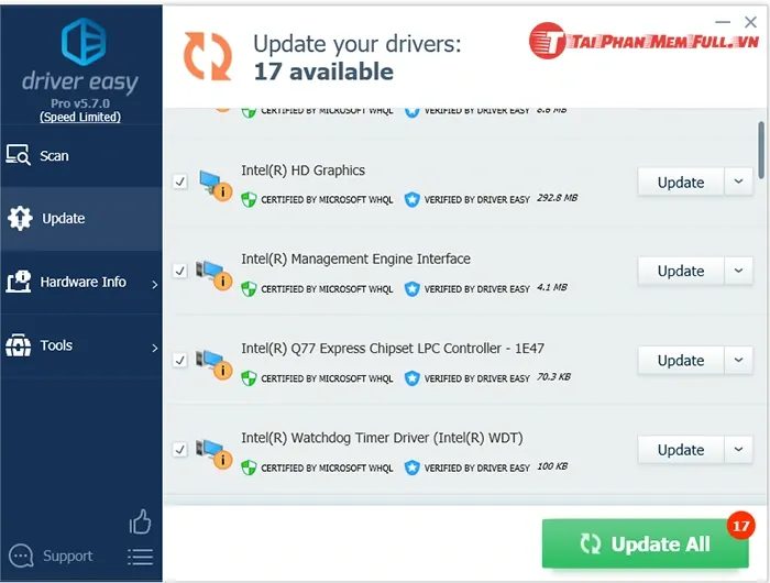 Driver Easy Pro 5.7 full, tải Driver Easy full, phần mềm tự động cập nhật driver