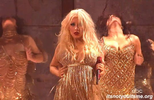 Christina Aguilera brought her Burlesque troop to the finale of Dancing With