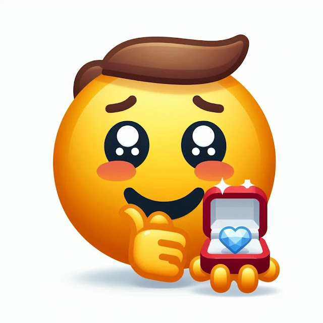 Man proposing emoji