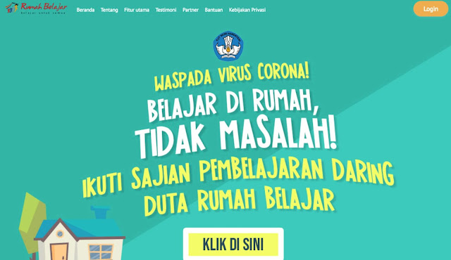 belajar di rumah dengan aplikasi online gratis rumah belajar kemendikbud