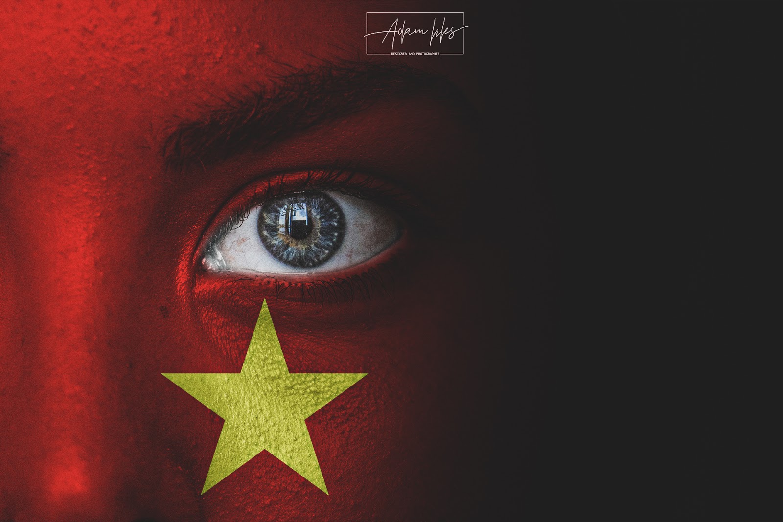 Photo Of The Flag Of Vietnam On The Face Of A Child Background Flags Wallpapers - soviet union flag roblox id