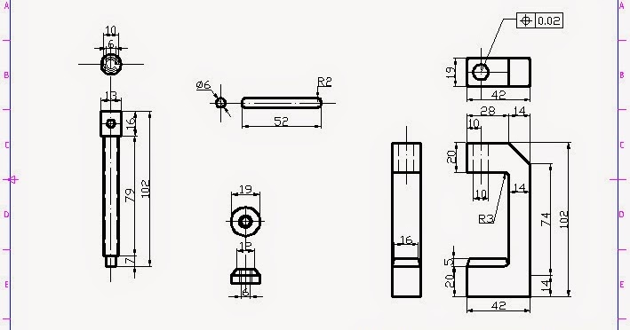 gambar teknik mesin: GAMBAR CLAMP \u2013 C