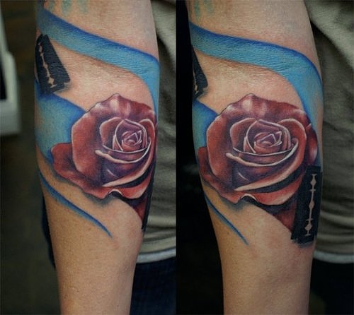 simple rose tattoo designs