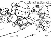 16+ Christmas Cute Hello Kitty Coloring Pages Pics