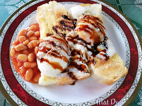 Roti Bakar Batu Arang - Roti Bakar Telur Leleh 