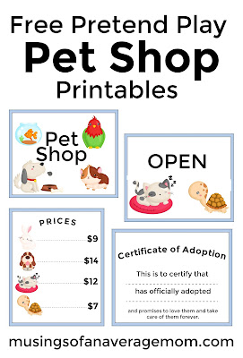 free pet shop printables