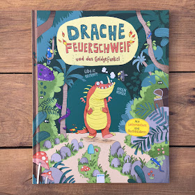 "Drache Feuerschweif und das Goldgefunkel" mit Labyrinthen und Suchbildern, von Sibylle Rieckhoff, illustriert von Nikolai Renger, Rezension auf Kinderbuchblog Familienbücherei