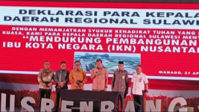 Wagub Kandouw Pimpin Deklarasi Kepala Daerah Regional Sulawesi Dukung Pembangunan IKN