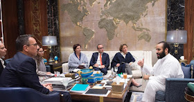 MBS with Bloomberg reporters in Riyadh on 3 October  "Bloomberg" 