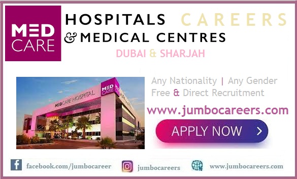 Show the details of hospital jobs Dubai, Current hospital vacancies in Gulf countries,