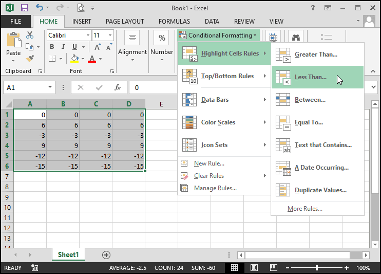 2-Excel-Highlight-Cells-Rules-Less-Than