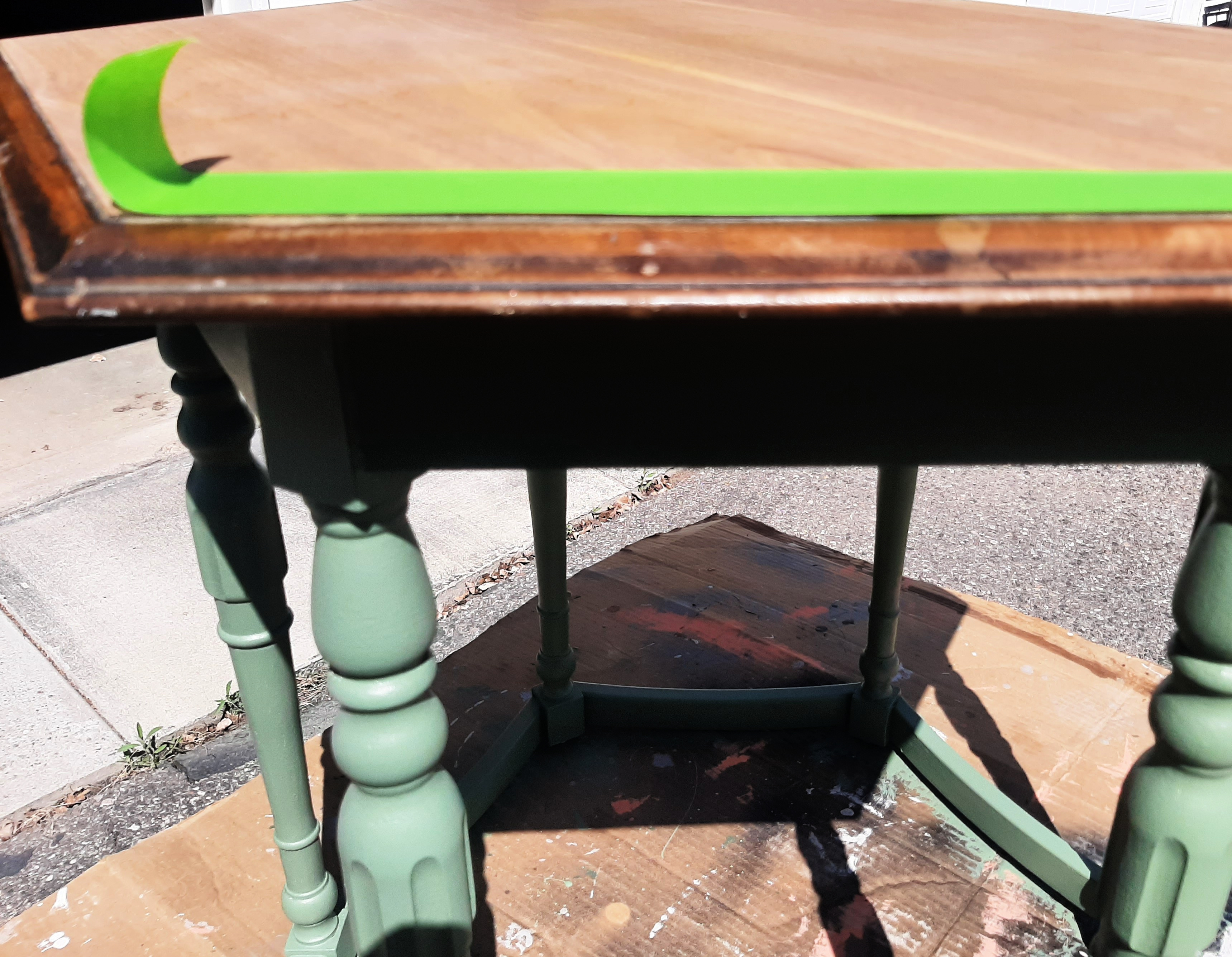Beyond The Picket Fence: Hexagon Garage Sale Table Makeover