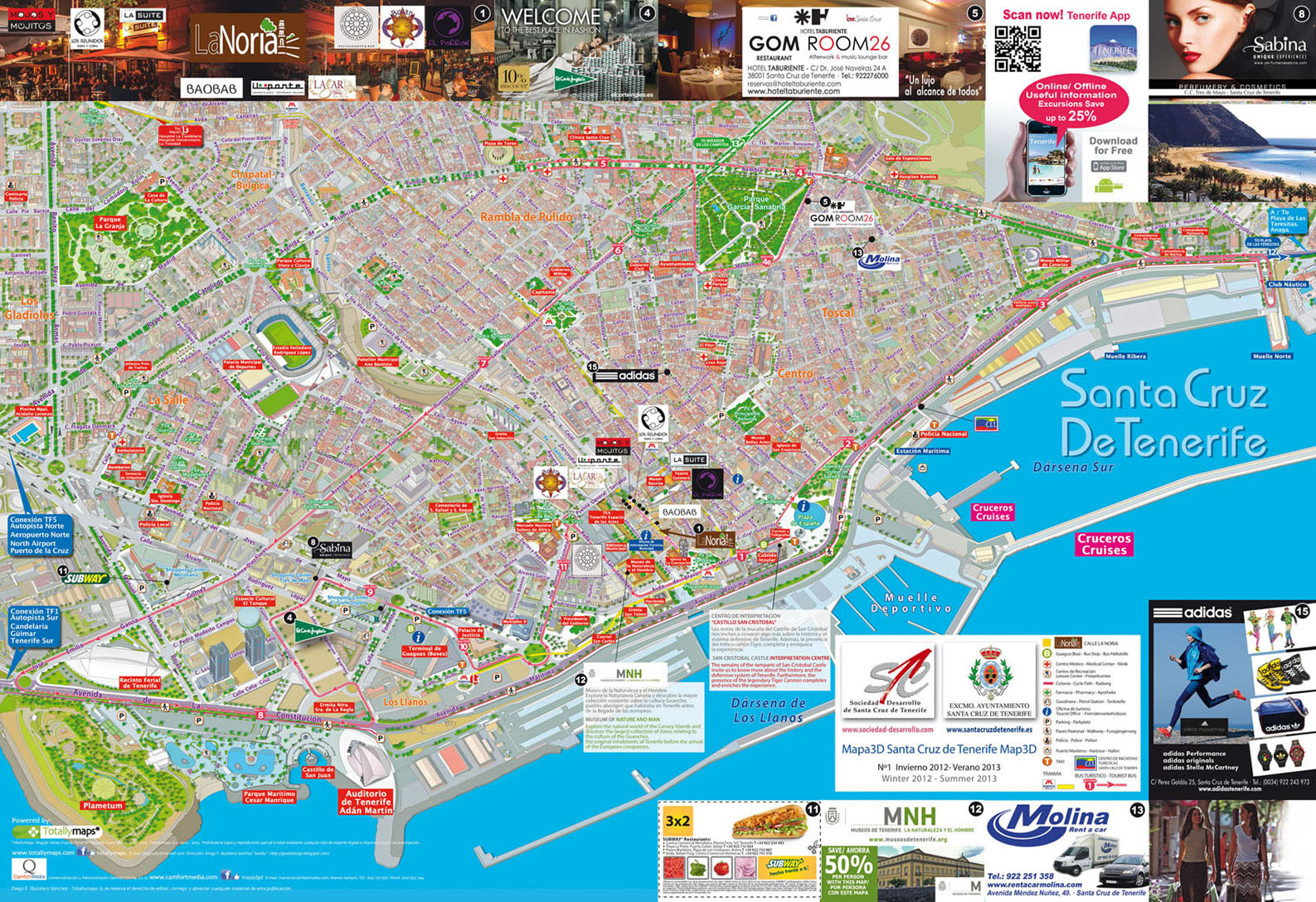 Plano De Santa Cruz De Tenerife Mapa De Santa Cruz De Tenerife | Mapa