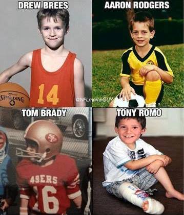 #Nfl #quarterbacks as #kids. #Brees #rodgers #Brady #romo