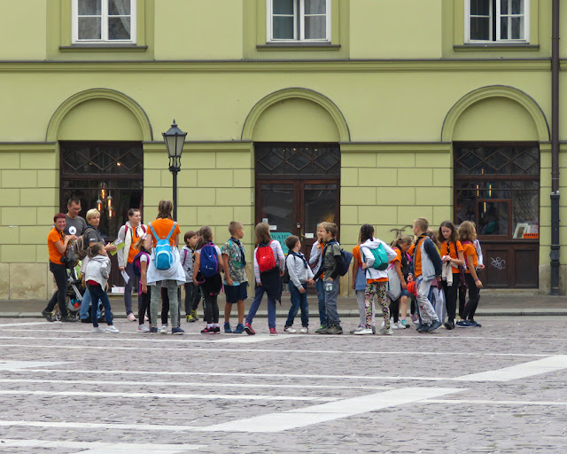 School trip, Mały Rynek, Stare Miasto (Old Town), Kraków