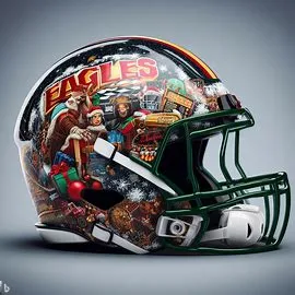 Boston College Eagles Christmas Helmets