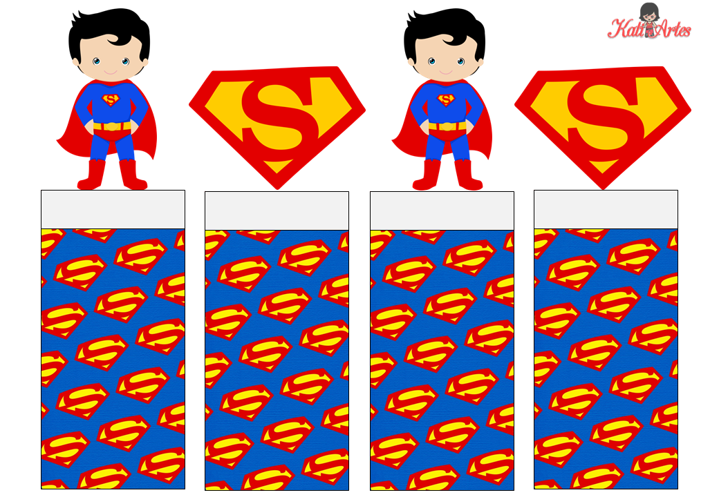 Superman Free Printable Original Nuggets Wrappers.