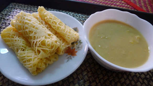 Dari Dapur Ezzah: Roti Jala Kuah Durian