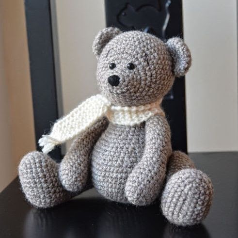 Crocheted stuffed bear