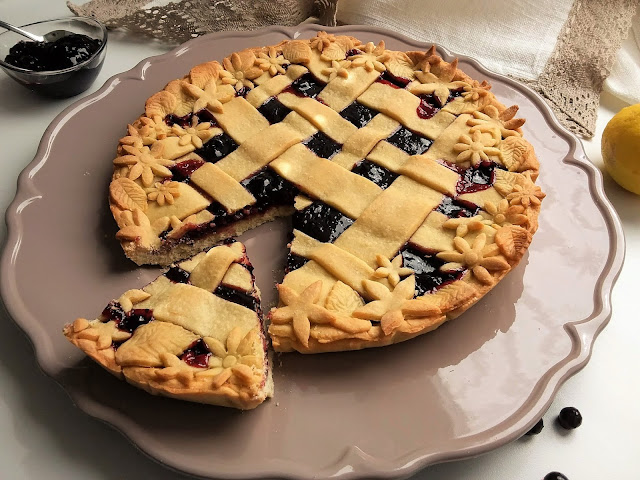 crostata, frolla senza burro, frolla con olio, ricette, ricette light, crostata allla marmellata, ribes neri, merenda, colazione, torte