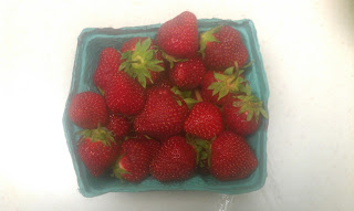 delicious red local strawberries