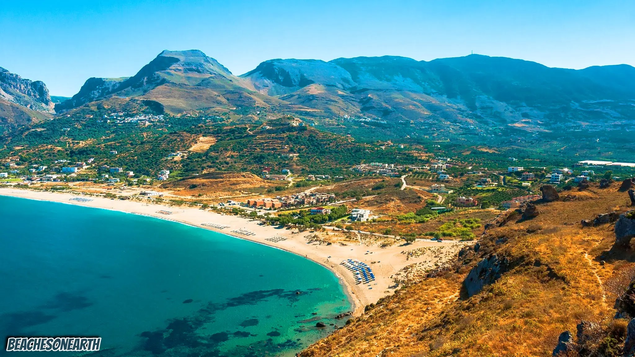 best beaches in crete map