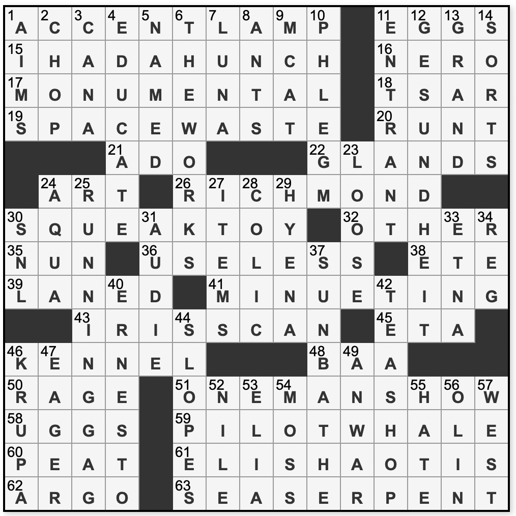 Times crossword