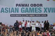 Gubernur Lampung M.Ridho Ficardo Terima Api Obor Asian Games 2018