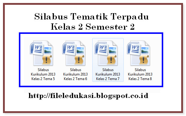 Download Silabus K13 Edisi 2017 Kelas 2 Semester 2